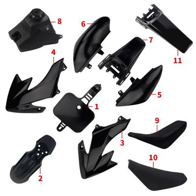CRF50 Peças de plástico conjunto preto ou branco equipamentos de carrosseria de carrosseria guarda-louças guarda-lamas personalizado