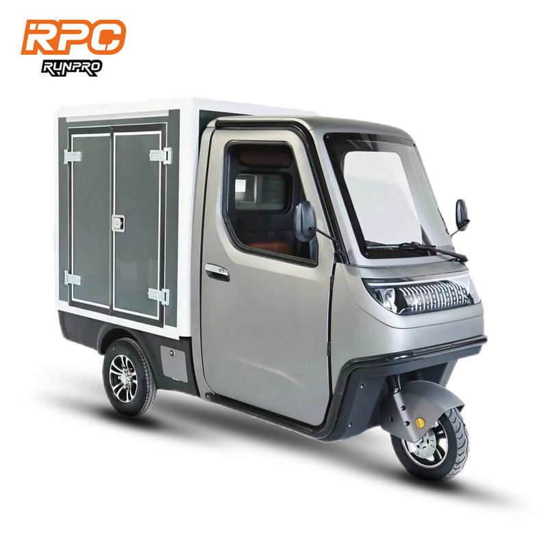Triciclo elétrico de carga de carroceria fechada com certificação CEE e controlador 60V/72V