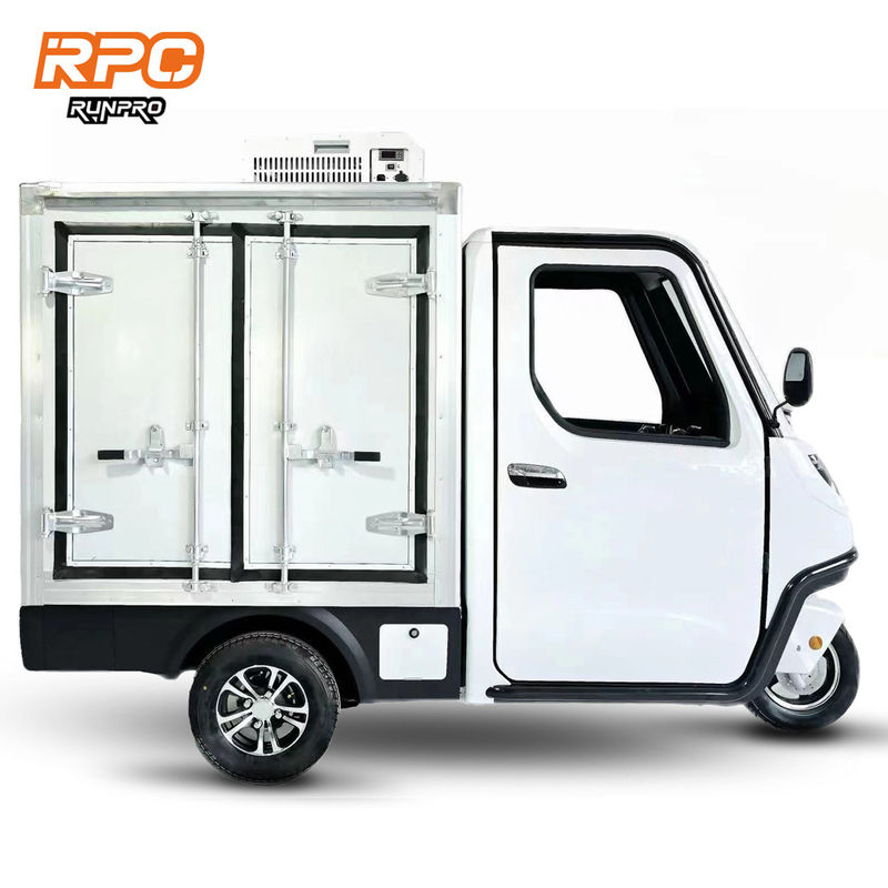 Triciclo elétrico de carga certificado CEE com pneu dianteiro 3.50-10 e pneu traseiro 4.00-10