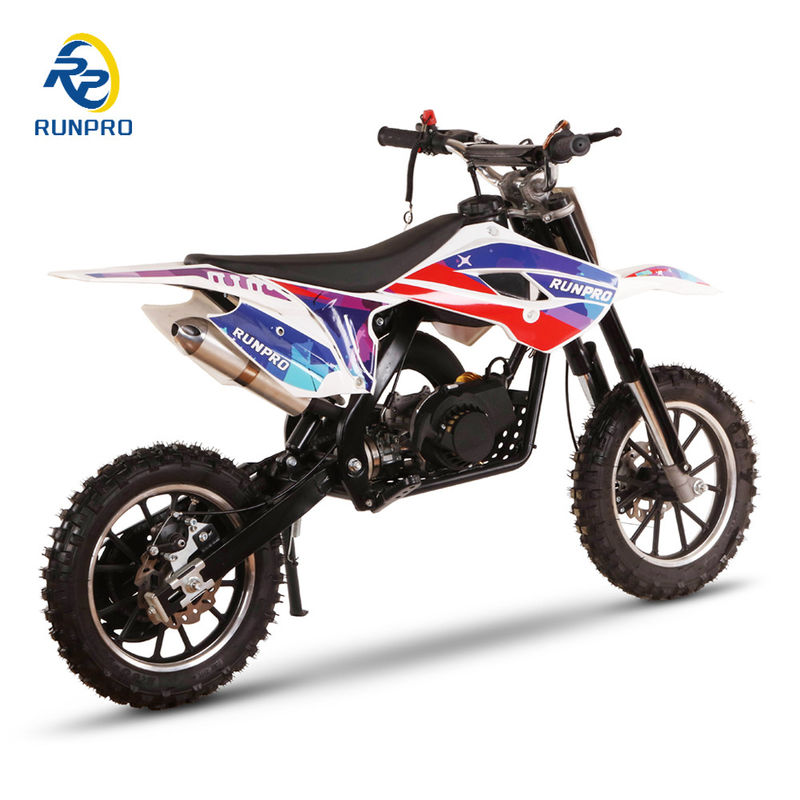 Freio a disco 49cc 10/10 Rodas 2 tempos Crianças Moto Cross Mini Motocicletas Motocicletas de corrida