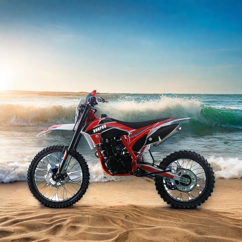 Freio de disco hidráulico 250cc Gas Dirt Bike para adultos RUNPRO 4 tempos 21'18' Pneus
