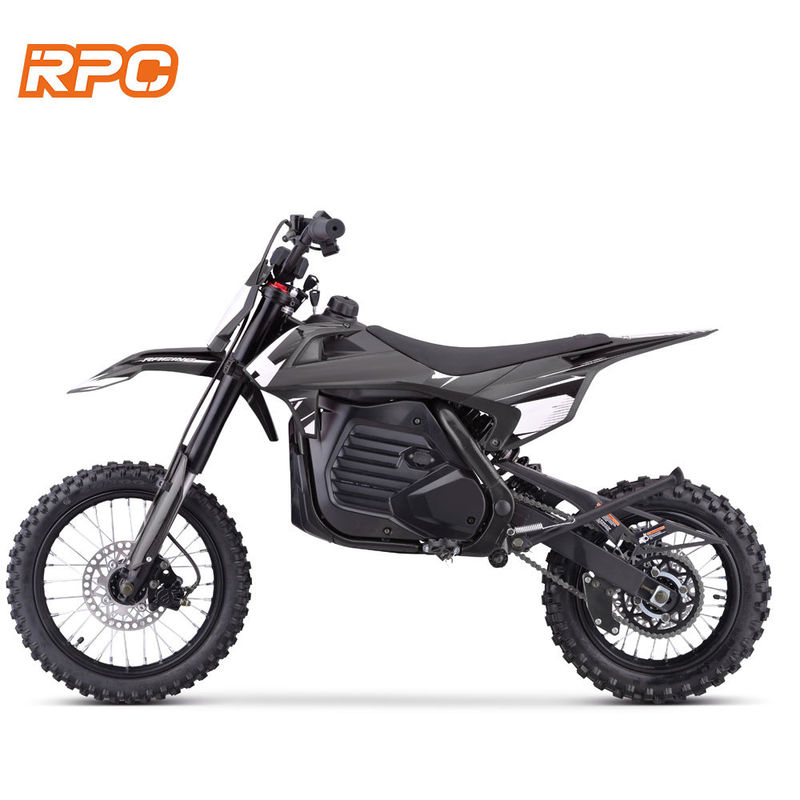 Moto Dirt Bike elétrica com motor de 1200W e bateria de lítio de 48v20ah alcance 50KM 1412 pneu